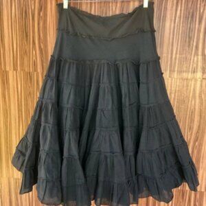 Rampage 100 % Cotton flouncy and twirly vintage tiered skirt Size L